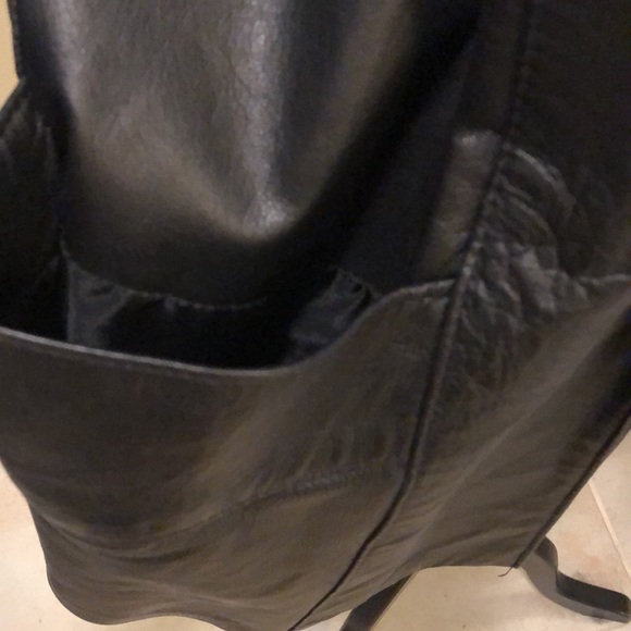 Parody Vintage Leather Unconstructed Open Jacket, shoulder pads, deep pockets - Picture 2 of 13